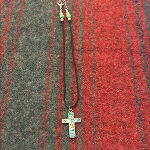 Multicolor Cross Pendant Necklace